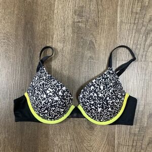 Stylish Black and Yellow Women's Bra